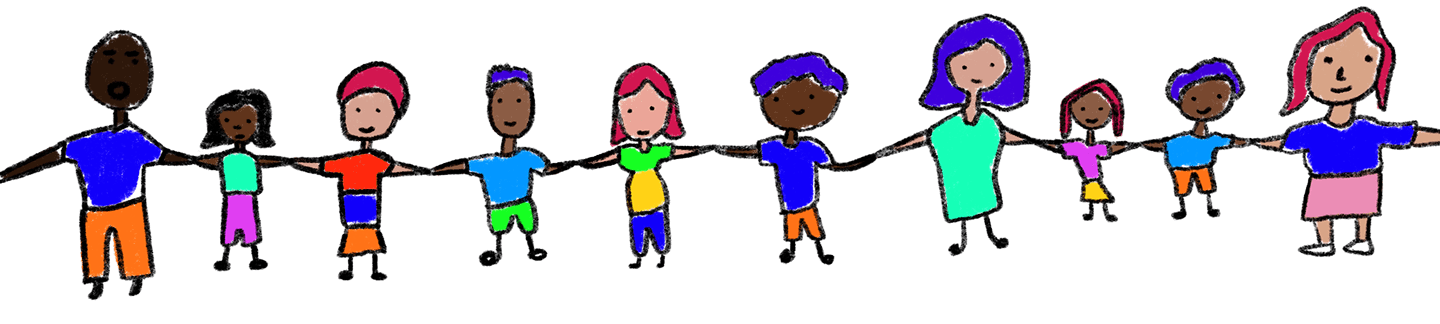 Kids holding hands